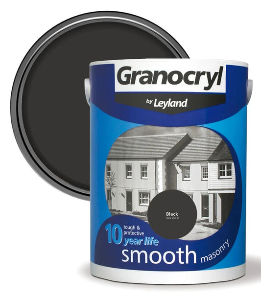 Leyland Granocryl Smooth Masonry Paint - Black - 2.5L