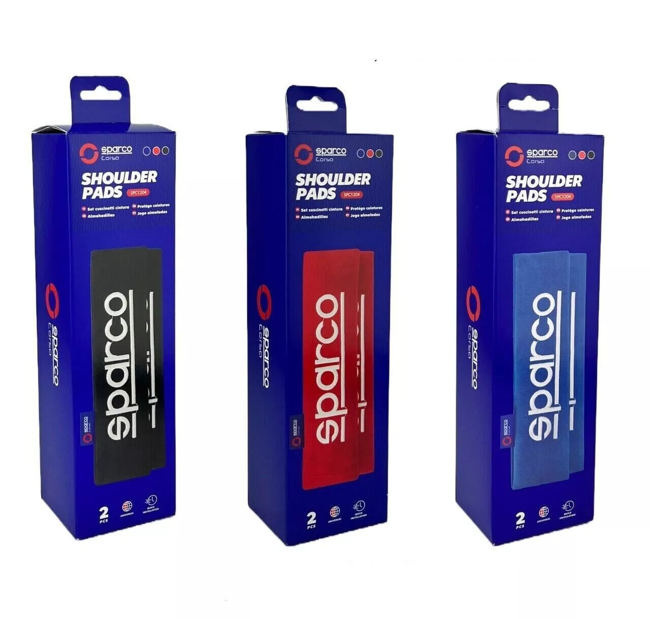 Sparco Seat Belt Pads Car Harness Cover Shoulder Pads Black Red Blue Comfortable