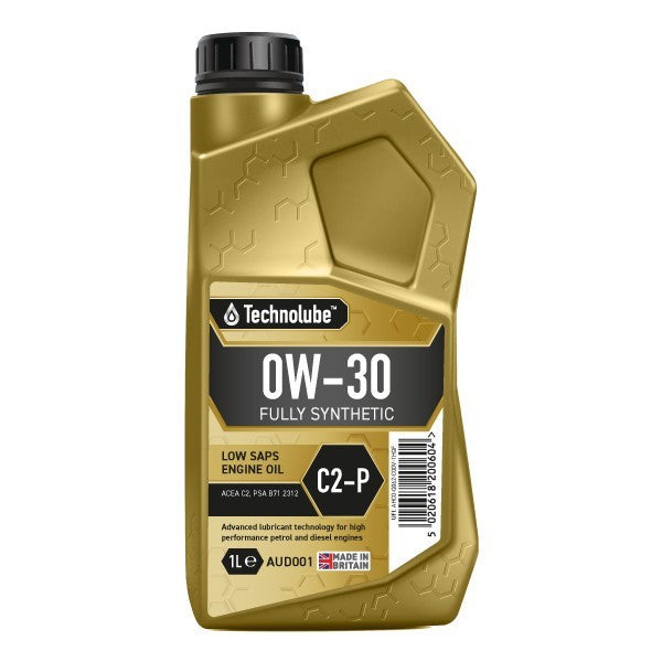 0w/30 C2 PSA Fully Synthetic Low Saps ltr Technolube Engine Oil C2-P AUD001