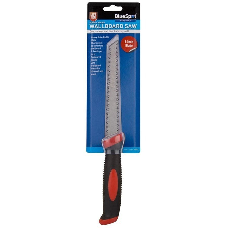 BlueSpot 150mm (6") Double Edged Wallboard Saw, 7TPI, Plaster board saw 27431