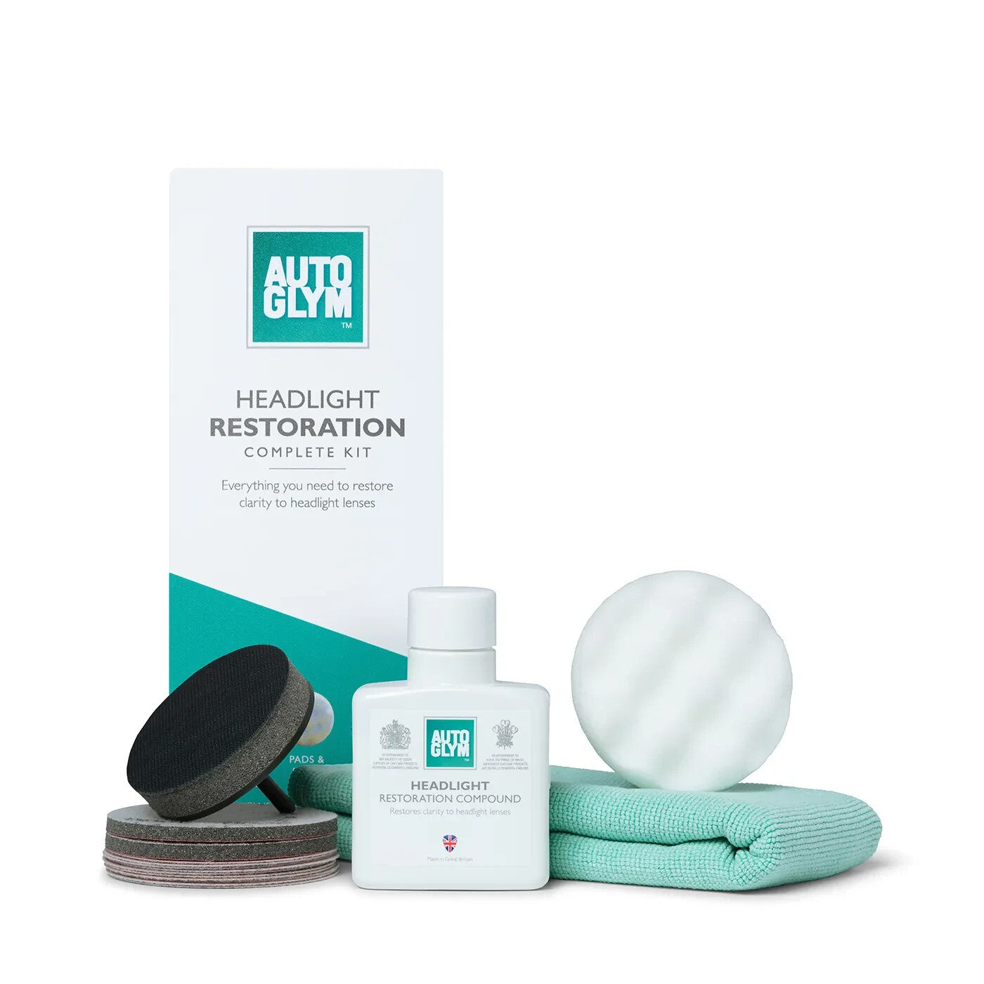 Autoglym Headlight Restoration Complete Kit, Restore Clarity, Vehicle Headlights