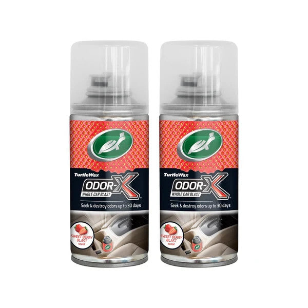 2x Turtle Wax Odor-X Whole Car Sweet Berry Blast, Scent Fogger Lasts 30 Days