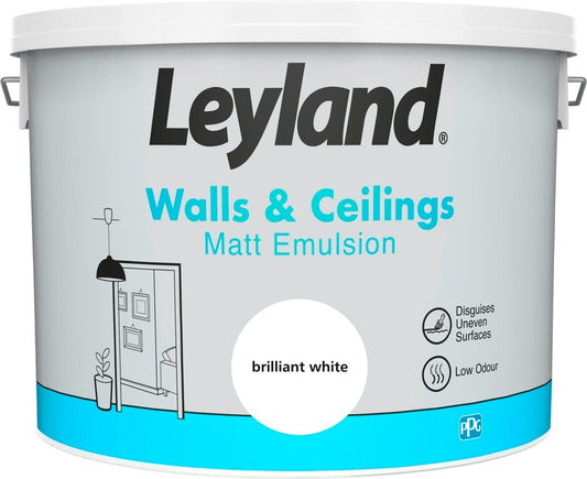 Leyland Matt Emulsion 10L Brilliant White 329007