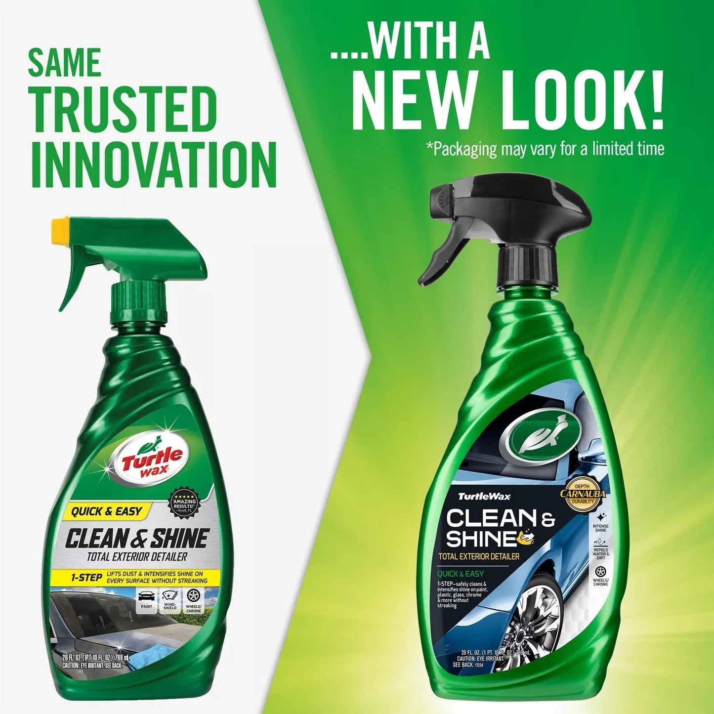 Turtle Wax Quick Easy Clean & Shine Detailer Waterless Car Wash Wax Spray 500ml