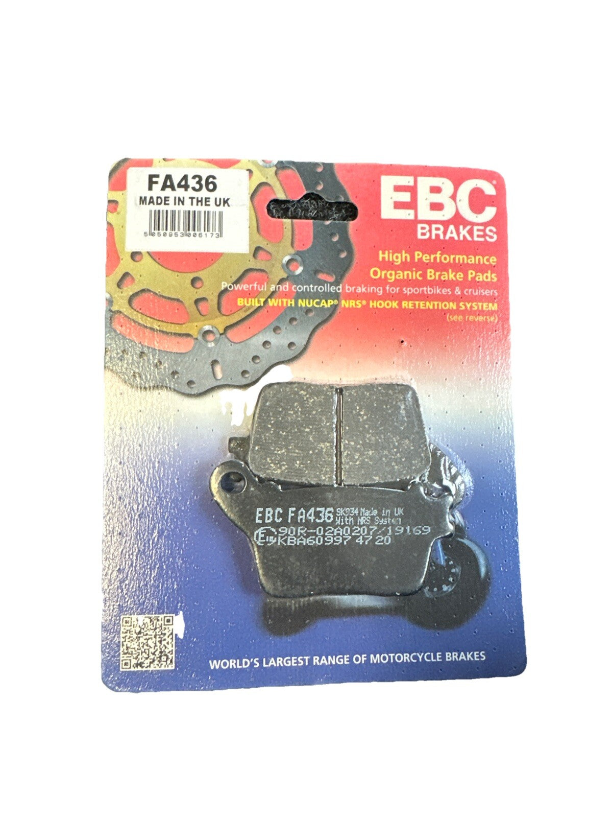 EBC Rear Brake Pads Yamaha YZF1000 R1 2015 2016 2017 2018 2019 2020 2021 2022