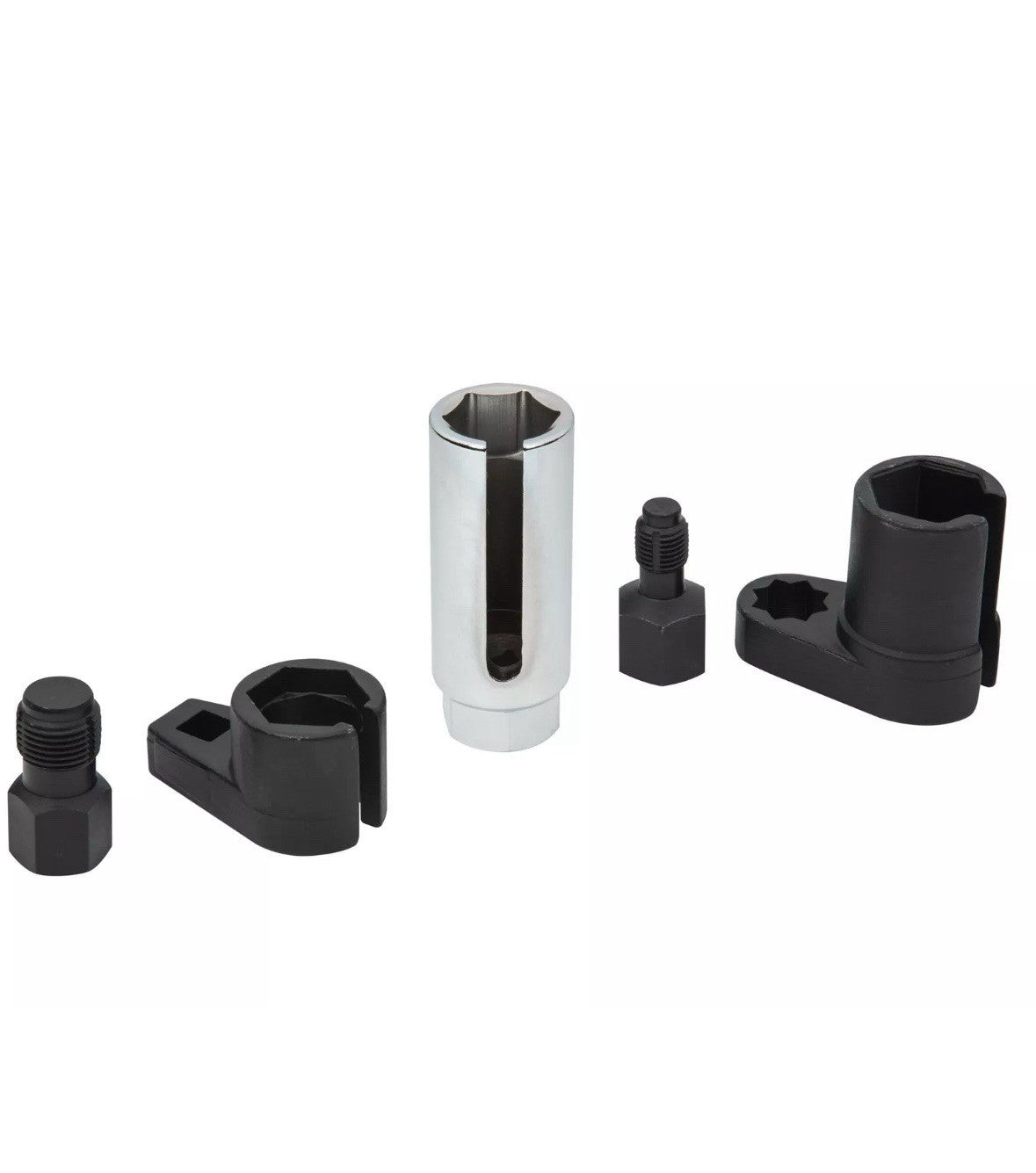 BlueSpot 5pc Deep Oxygen Sensor Socket Thread Chaser 3/8" & 1/2" Set 22mm (7/8")