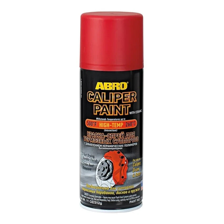 ABRO RED BRAKE CALIPER SPRAY PAINT GLOSS AEROSOL TOUGH RESISTANT FINISH 400ml