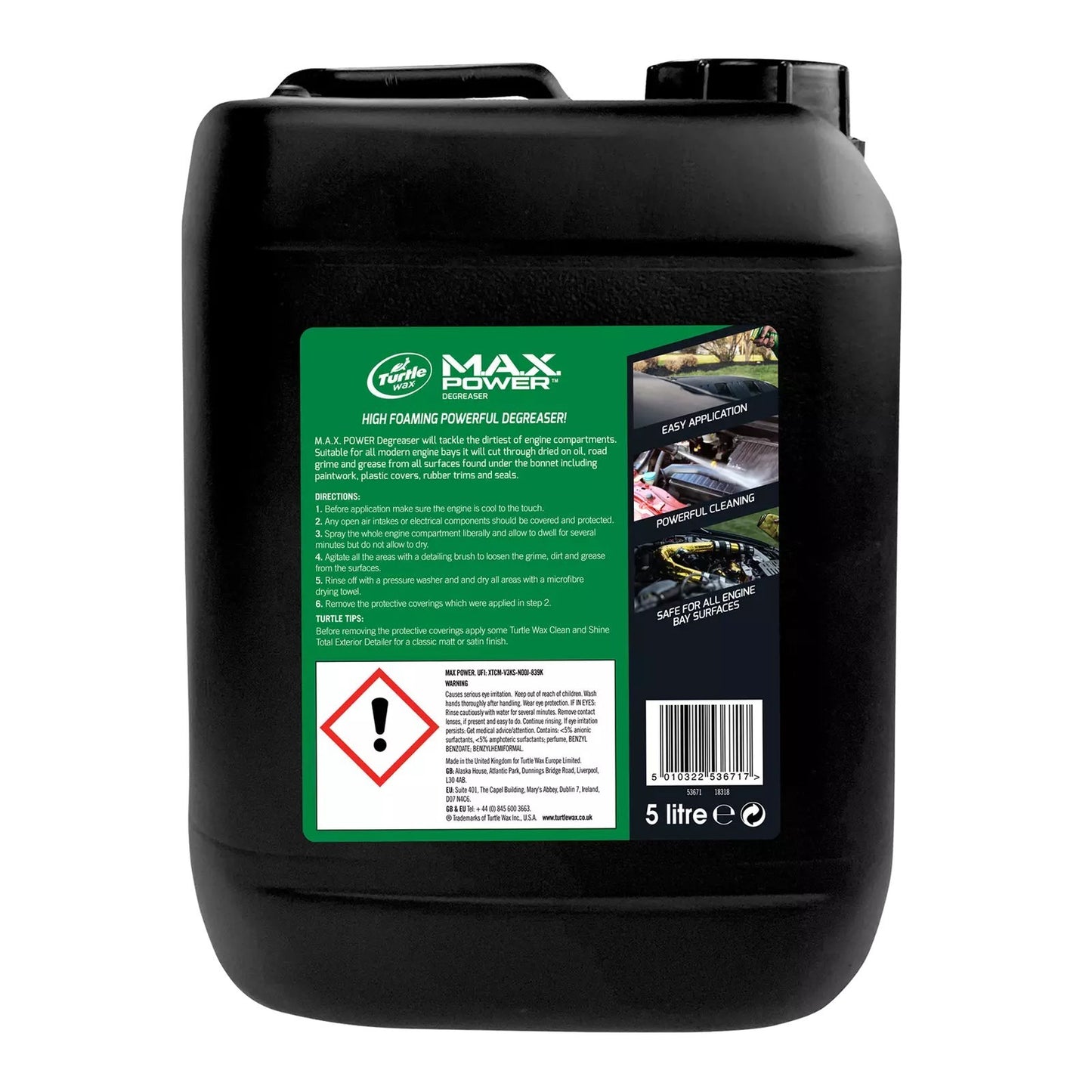 Turtle Wax MAX Power Engine Degreaser, 3 Levels of Cleaning 5ltr