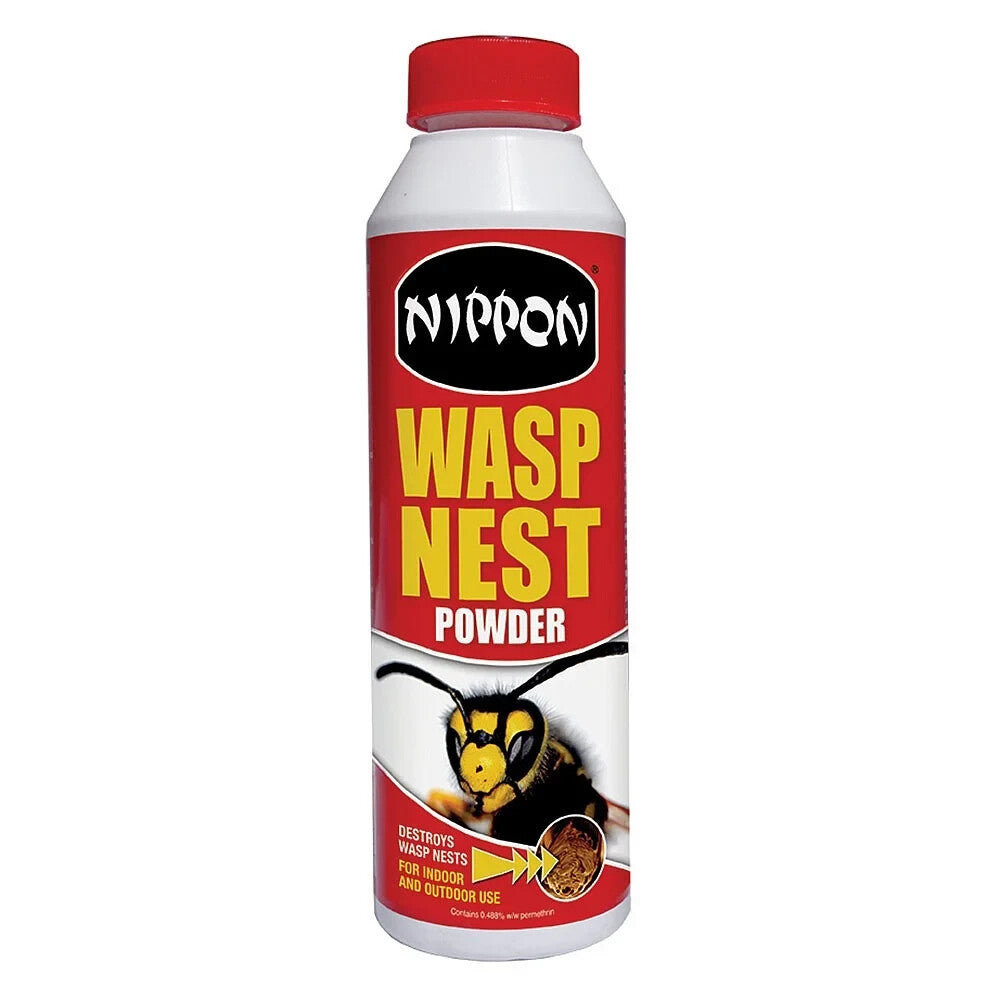 Nippon Permethrin Wasp Nest Powder Destroys Wasp Nests Indoor & Outdoor 300g