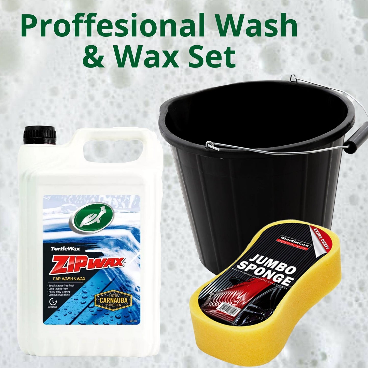 5L Zip Wax Carnauba Car Wash & Wax Set – for All Vehicle Paint Finishes-75 Wash