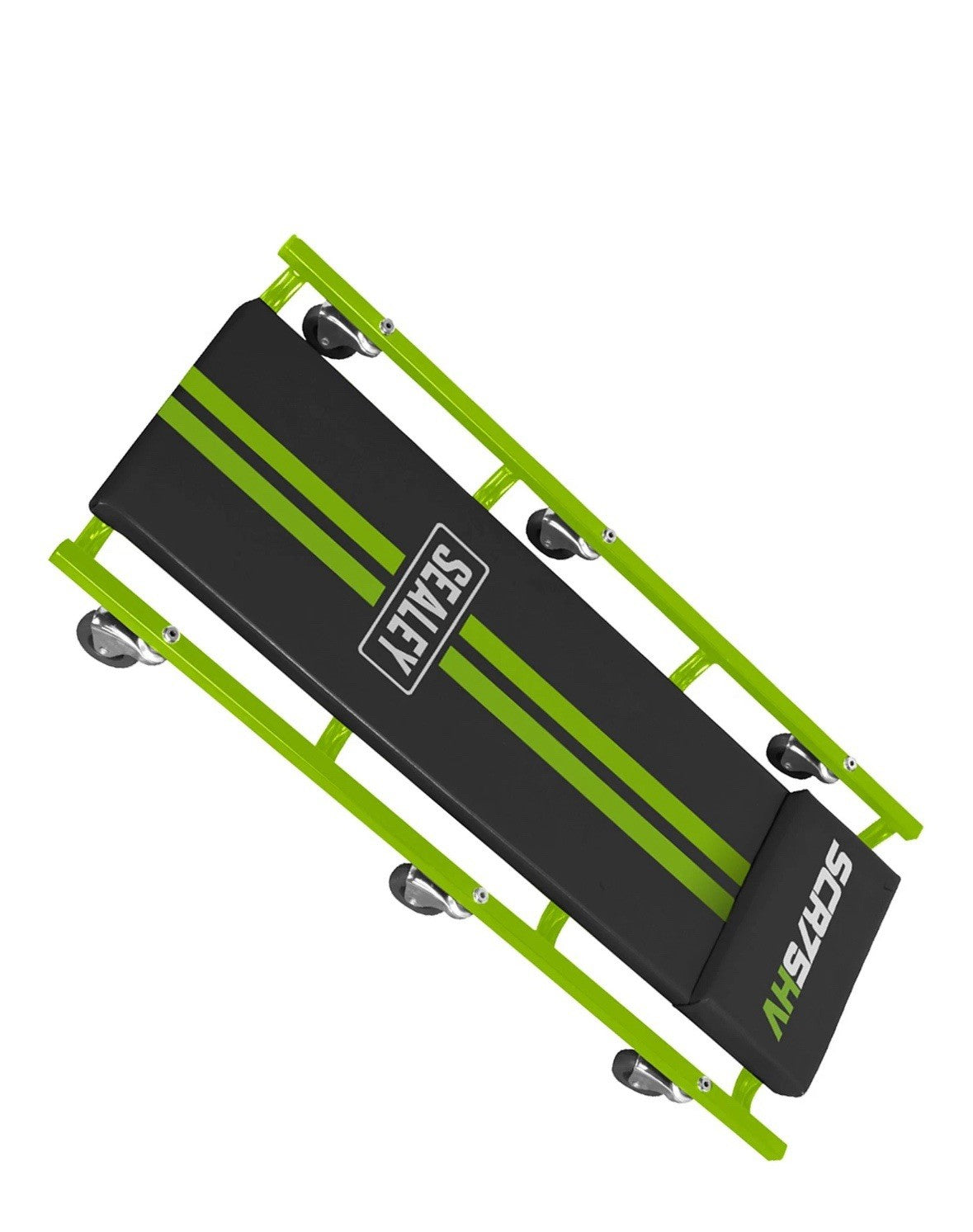 Sealey 36" Deluxe American-Style Creeper with Steel Frame & 6 Wheels - Hi-Vis Gr