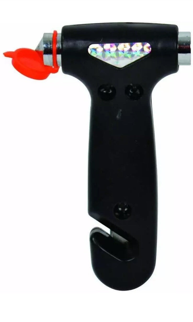 Carpoint - Emergency Escape hammer - Double cup - With Seatbelt Knife