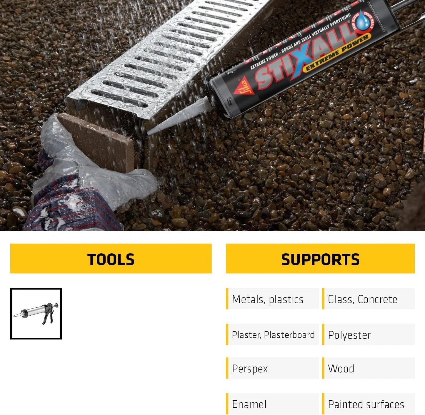Sika Stixall- Clear – Extreme Power Sealant And Adhesive – Waterproof – 290 ml