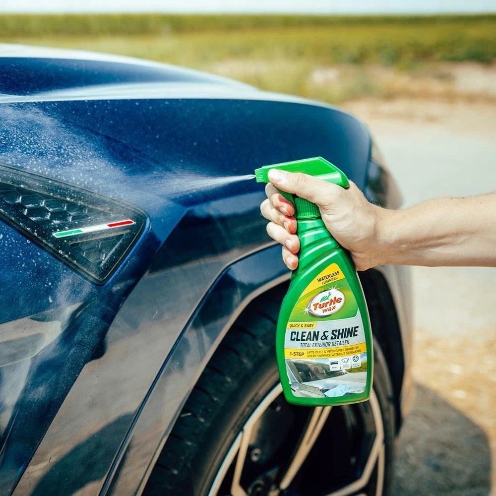 Turtle Wax Quick Easy Clean & Shine Detailer Waterless Car Wash Wax Spray 500ml