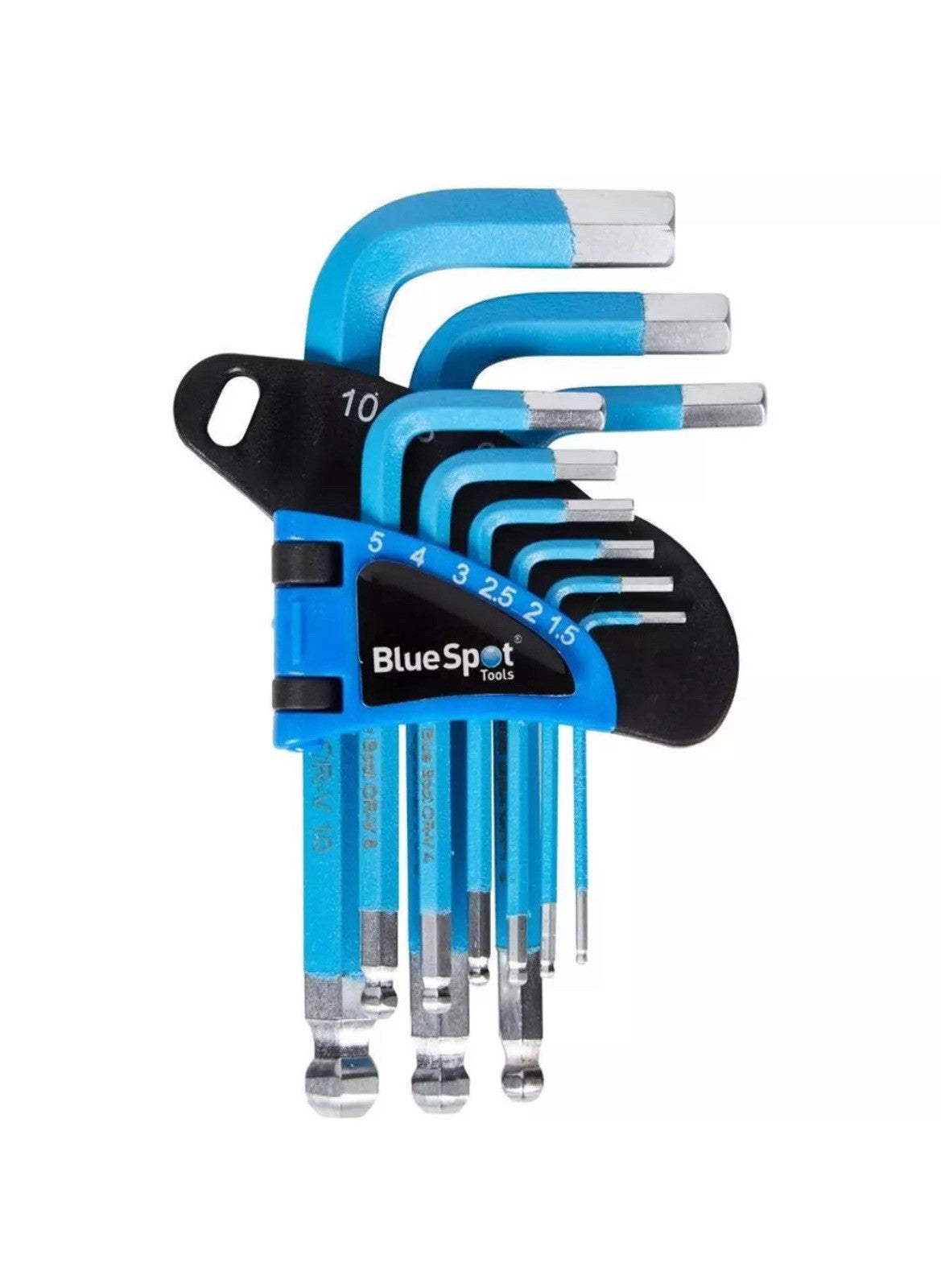 Bluespot 9pc Short Arm Metric Ball Point Hex Allen Key Set Alan 1.5 - 10mm
