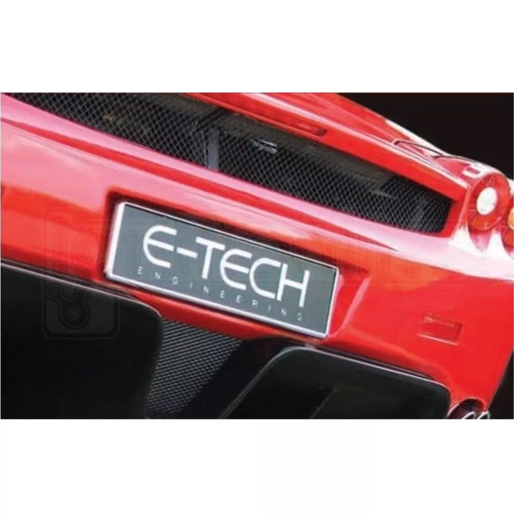 2x E-tech Stainless Steel Car Registration Number Plate Holder Surround Frame