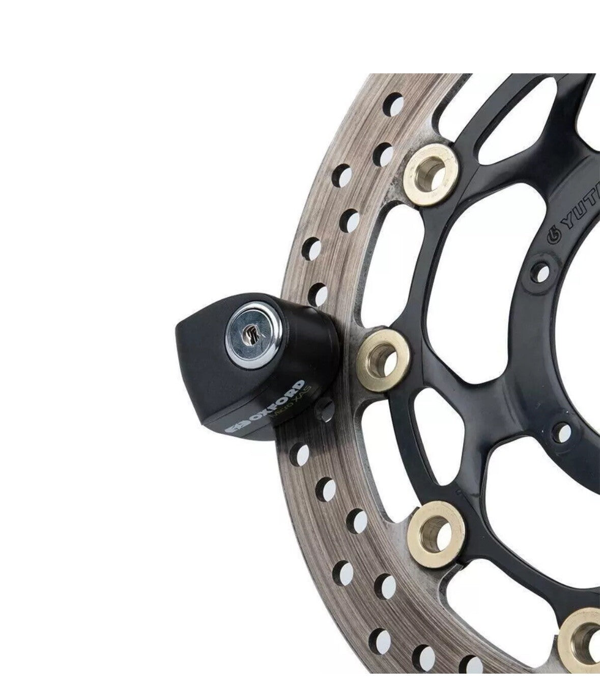 Oxford Micro XA5 Motorcycle Scooter High Security Alarm Disc Lock Black/Black
