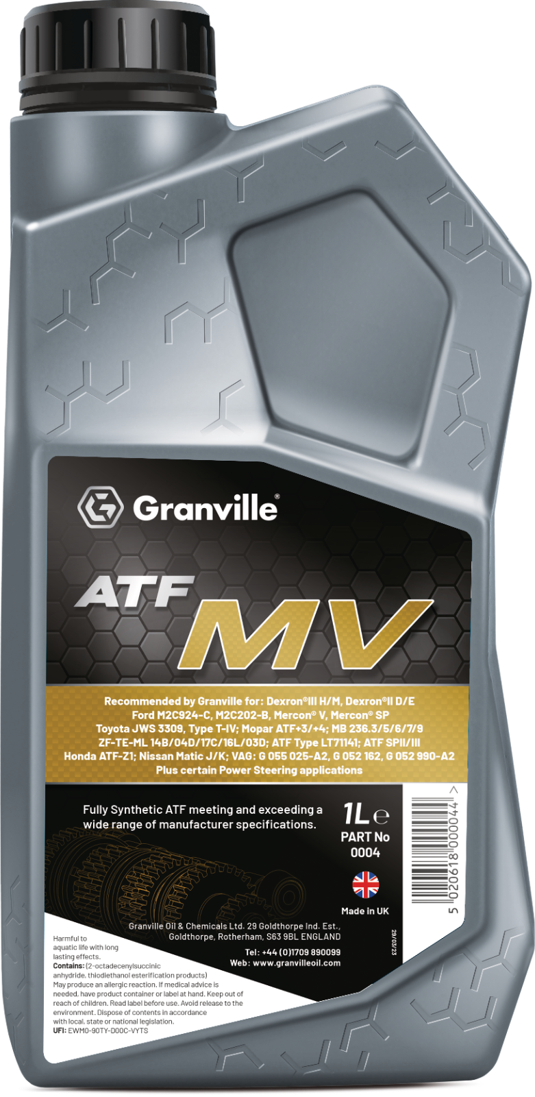 Granville 0004 ATF MV Automatic Transmission Fluid 1 Litre Single