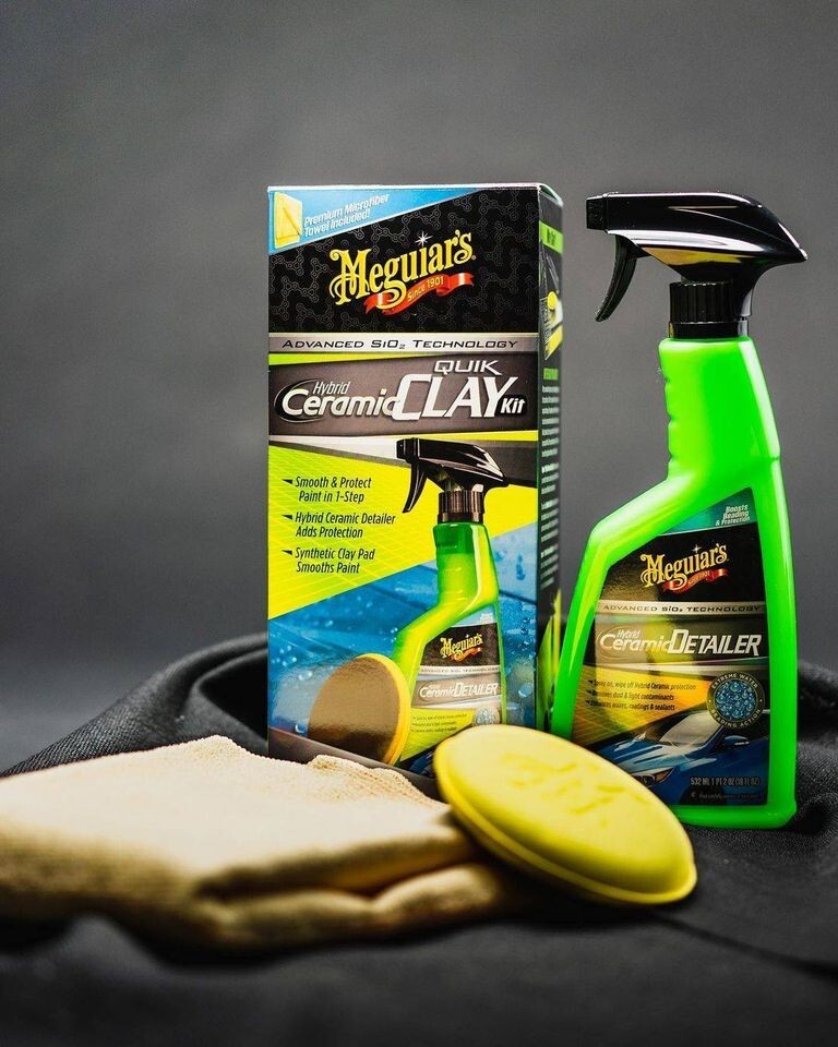MEGUIARS HYBRID CERAMIC SYNTHETIC CLAY KIT - SMOOTH & PROTECT PAINT IN 1 STEP