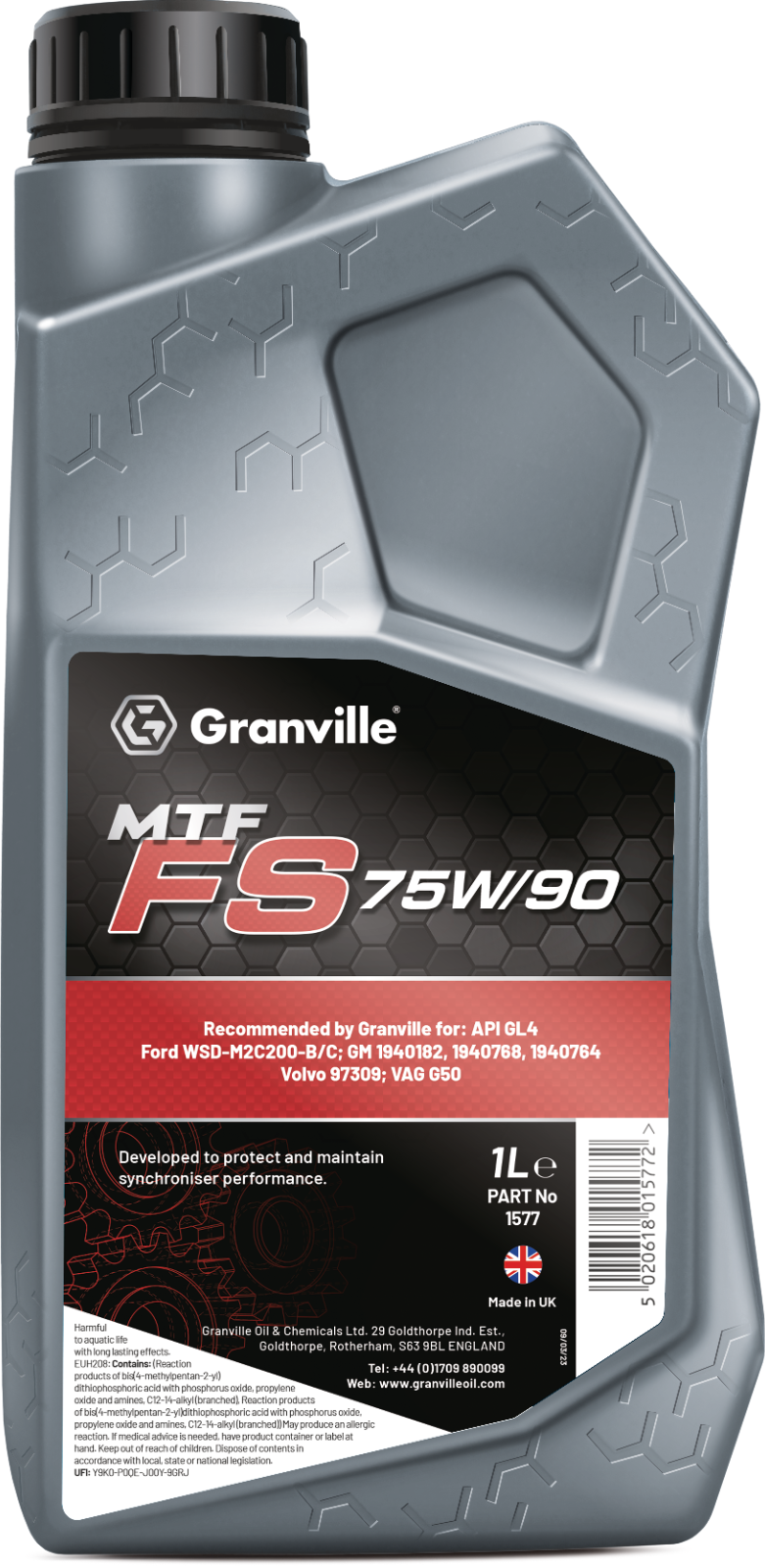 Granville 1577 MTF FS 75W/90 Gear Oil 1 Litre Single
