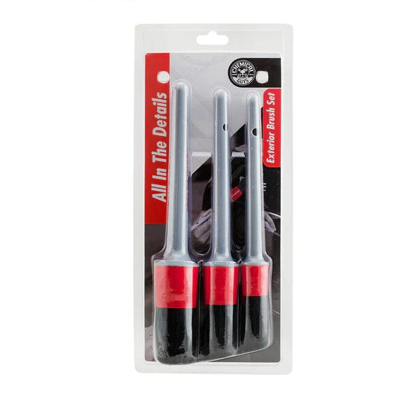 CHEMICAL GUYS EXTERIOR DETAILING BRUSH SET SOFT BRISTLES SET OF 3 SIZES ACC601