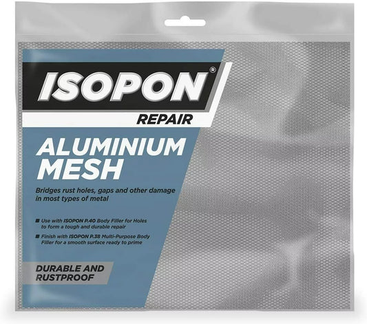 Isopon Repair Aluminium Mesh Bridges Rust Holes Gaps 25 x 20cm Use With Filler