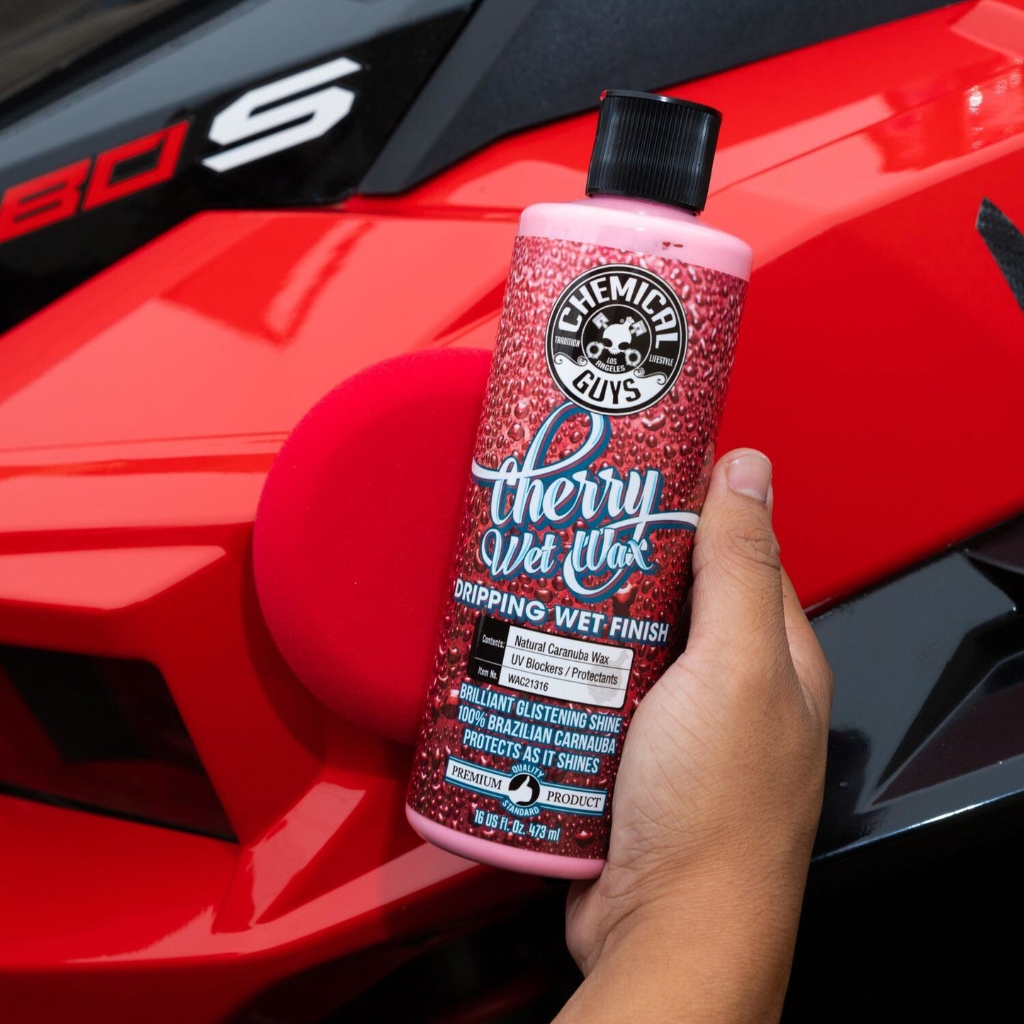 CHEMICAL GUYS CHERRY WET WAX - NATURAL CARNAUBA WAX WAC21316