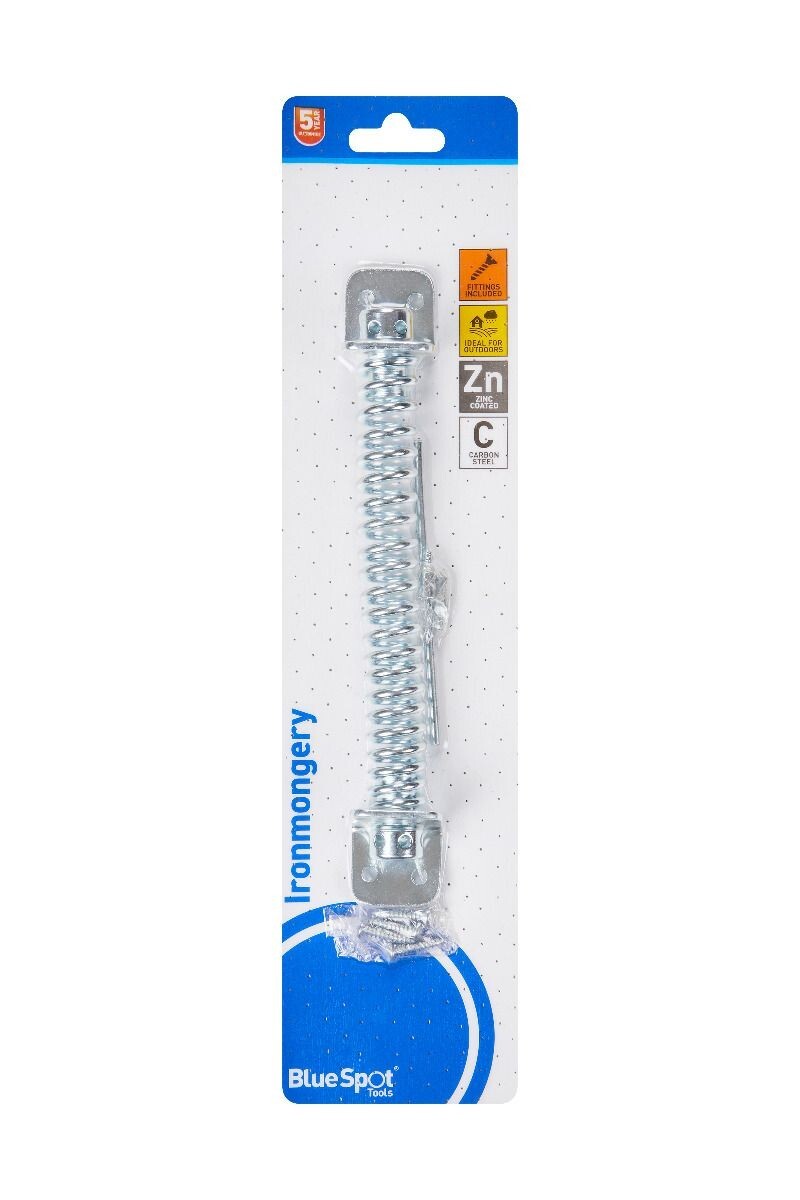 Blue Spot Tools Ironmongery 204mm Zinc Plated Gate Spring bsp78048