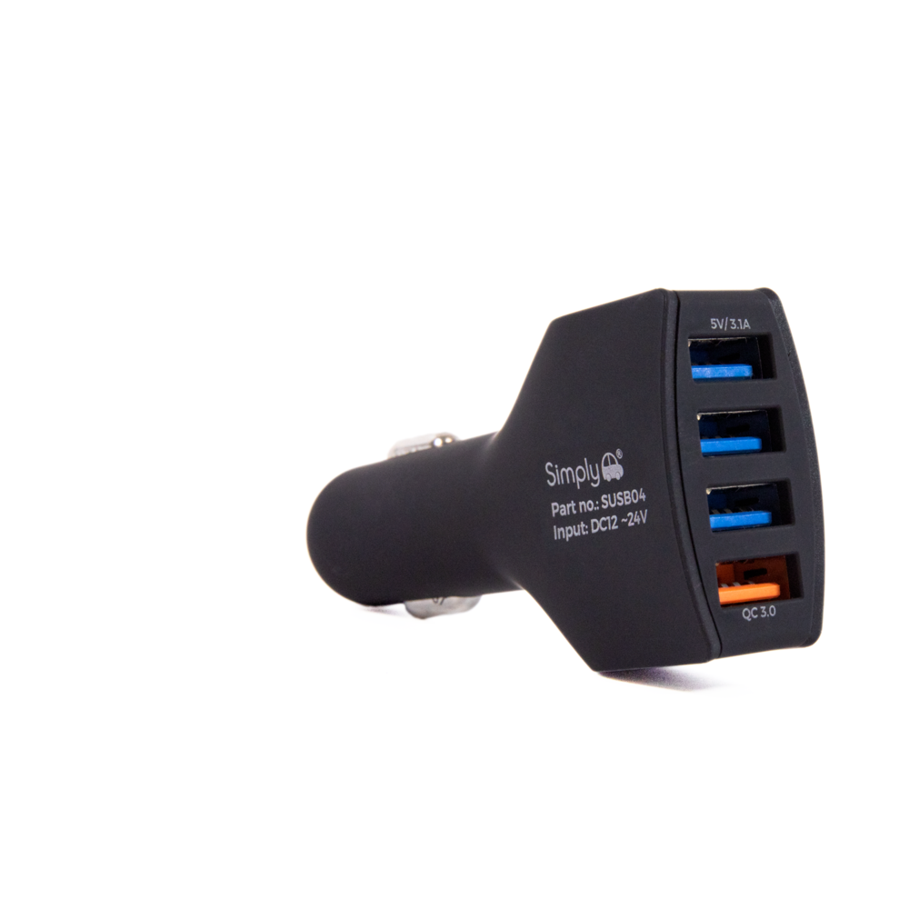 Simply Super Charge QC 3.0 USB 4x USB Ports Car Charger SUSB4