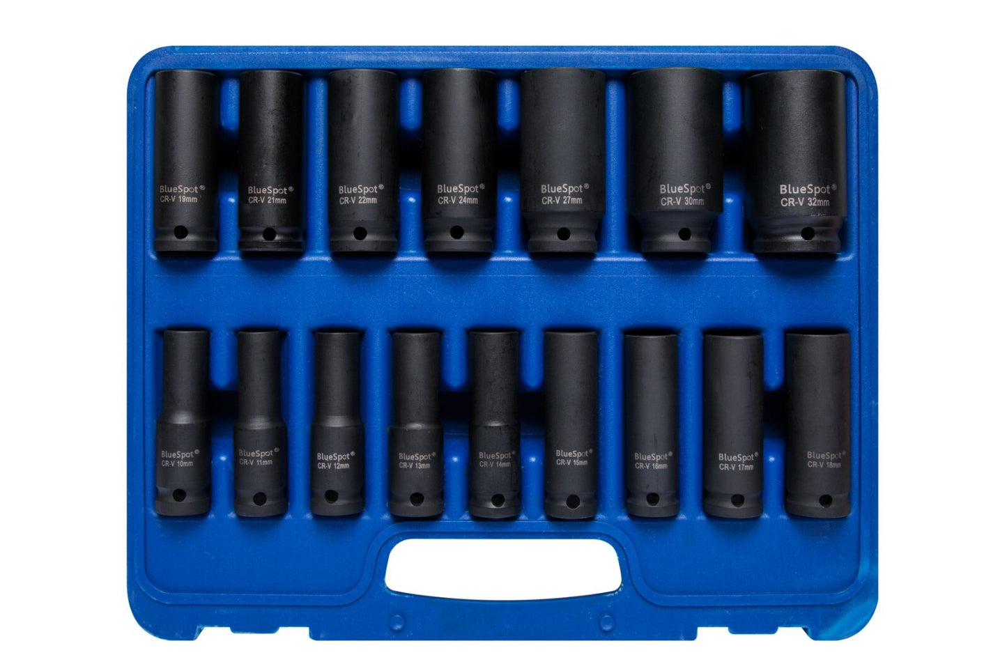Blue Spot Tools 01550 16PCE 1/2" Metric Deep Impact Sockets (10-32mm) 01550