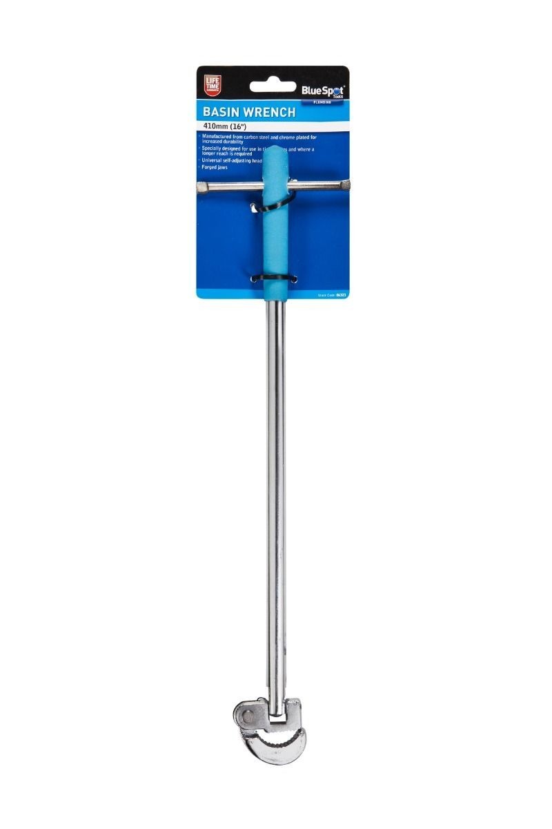 BlueSpot 400mm Adjustable Basin Wrench Tap Spanner Plumbing Sink Tool 16" 06323