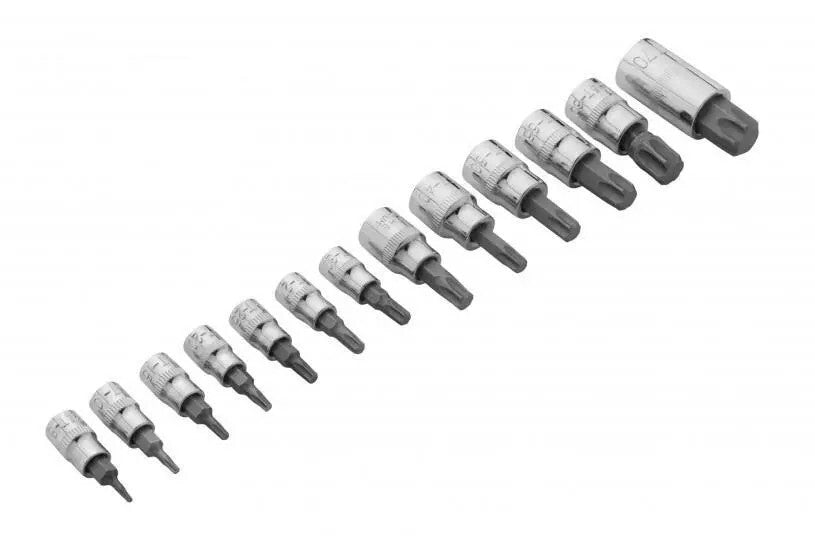 BlueSpot 13 Piece Torx Star Bit Socket Set T8 1/4' & 3/8'- T70 01503