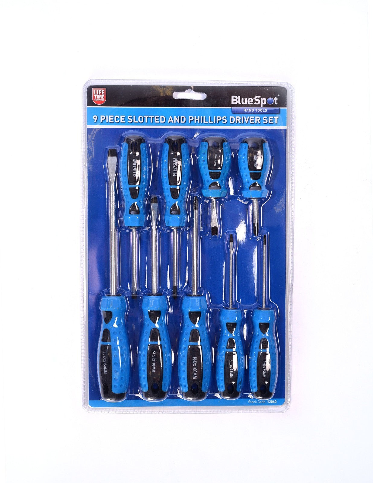 BlueSpot 9pc Magnetic Torx Pozi Hex Slotted Phillips Flat Screwdriver Set 12060