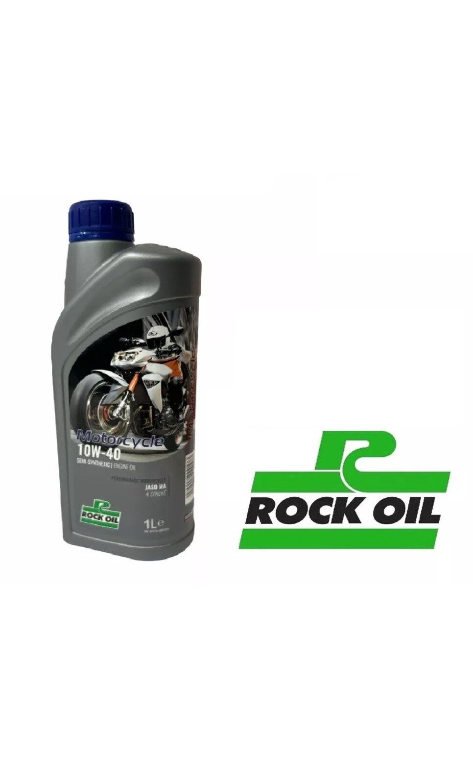 Rock Oil Motorcycle 10W40 Semi Synthetic Motorbike Engine Oil 1 Litre 10W-40 1L