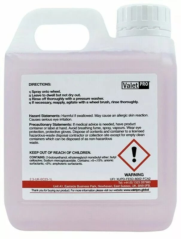 Valet Pro Dragons Breath 1Ltr De-Ironiser Iron X Contaminant Removal Wheel care