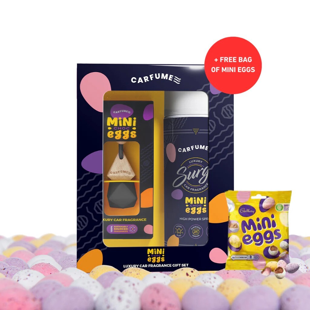 Limited Edition Carfume Mini Eggs Gift Set, Car Air Freshener Diffuser & Spray