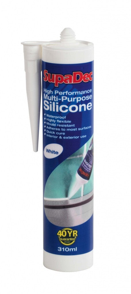 SupaDec white Multi Purpose Silicone Sealant 300ml 696838
