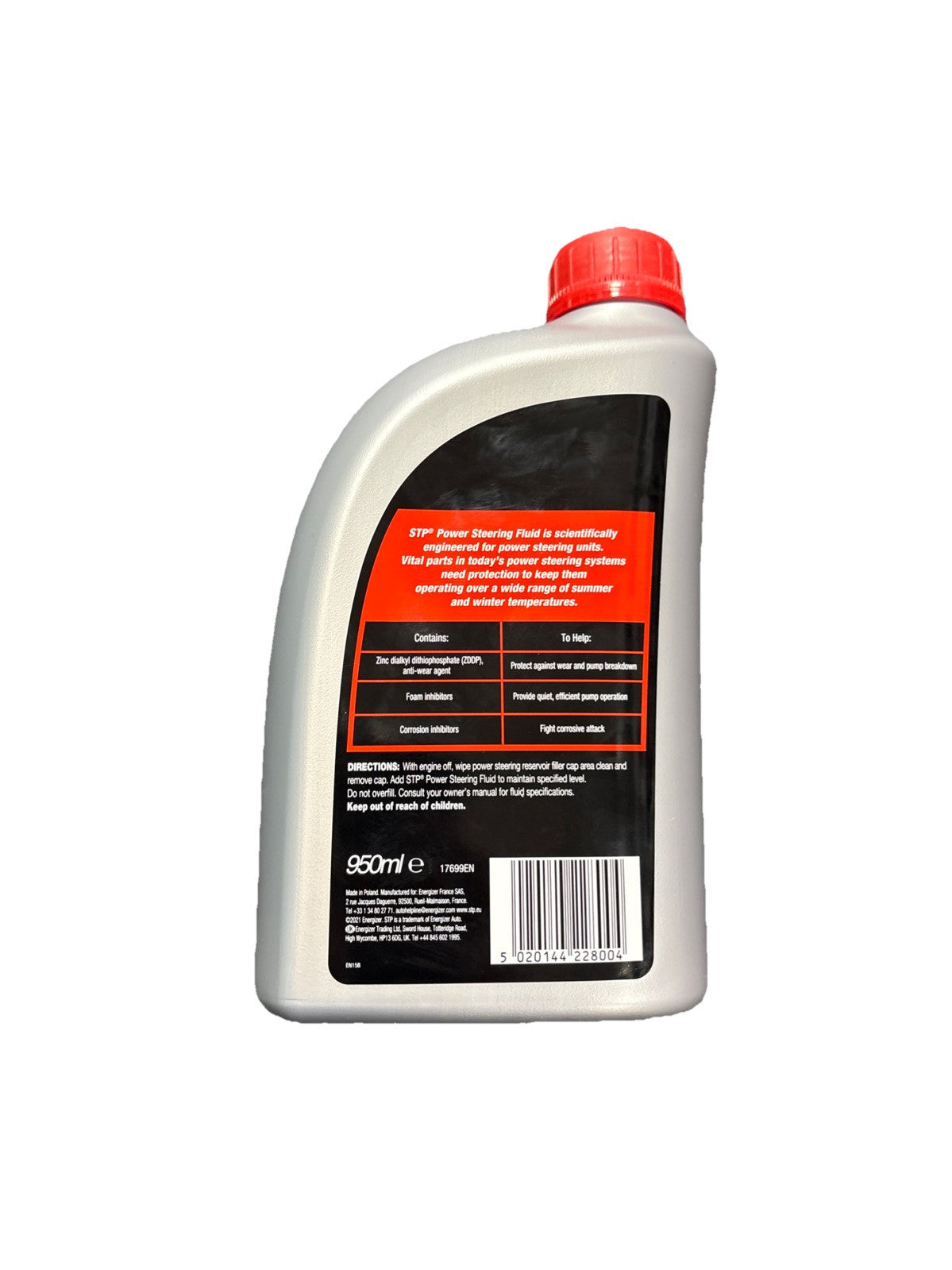 STP Power Steering Fluid 950ml Stop Squeals Protects Wear