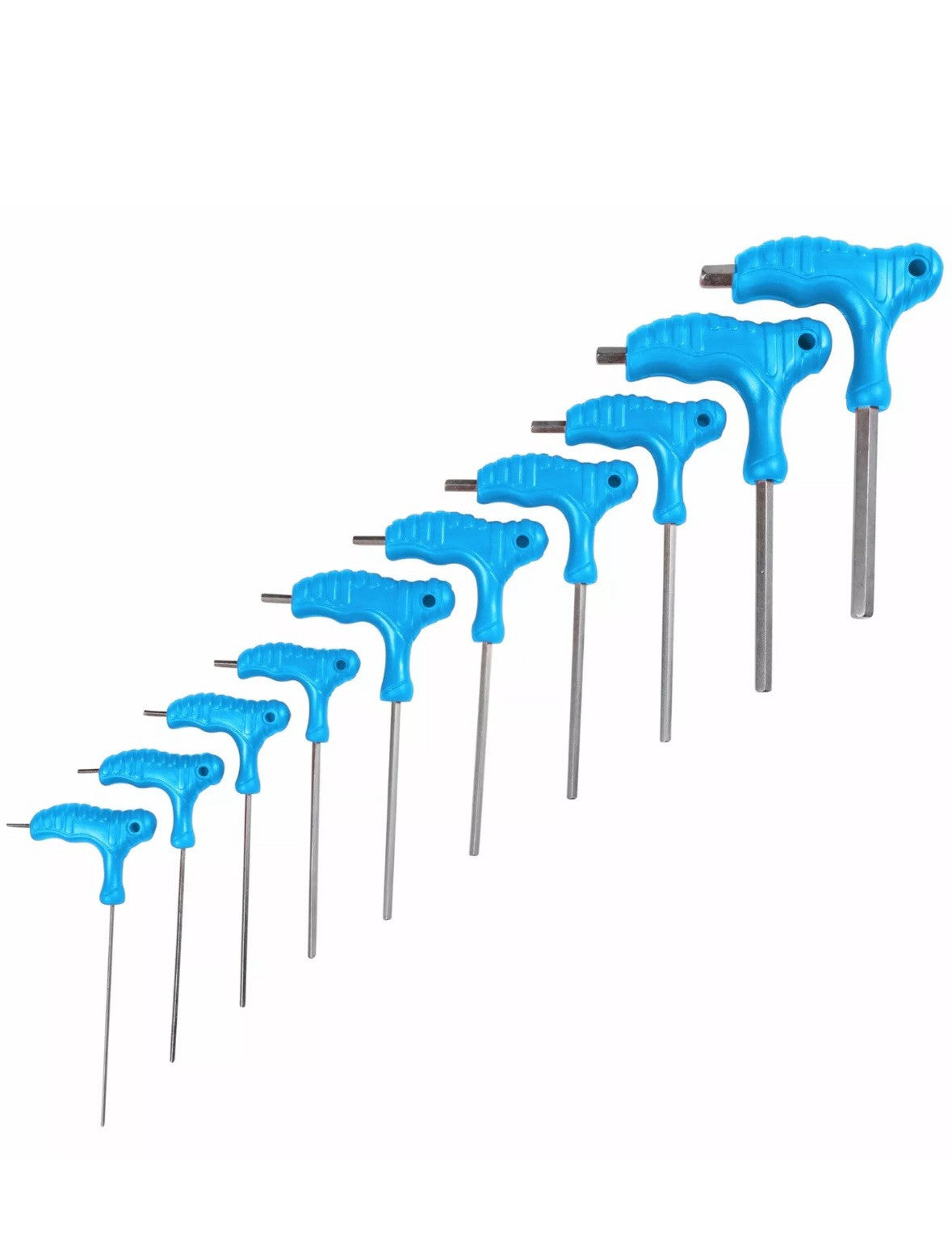Bluespot 10pc Long Metric Hex Allen Key Set 2mm - 10mm T Handle Double Ended