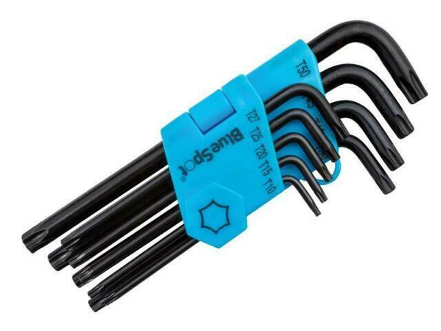 BlueSpot Tools 15305 9-Pieces Long Arm Torx Key Set (T10-T50) 15305