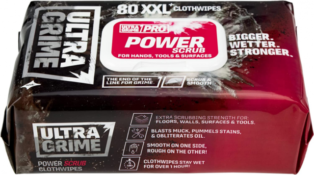 Ultragrime Pro Power Scrub Cloth Wipes - 5920 (Pack of 80)