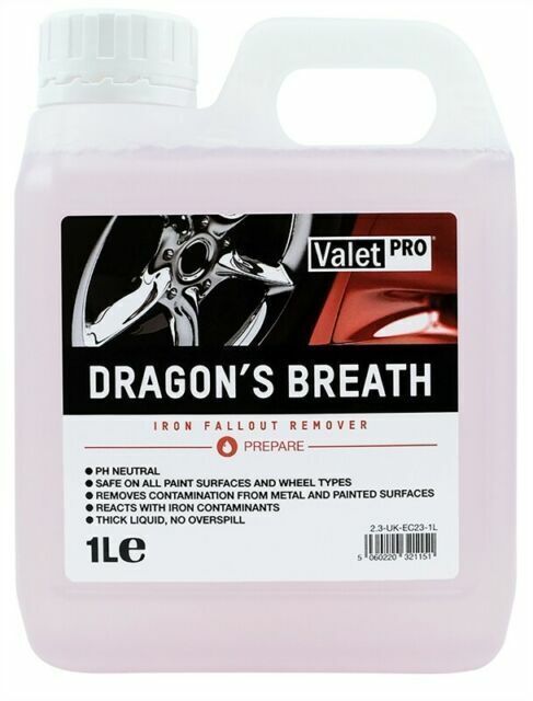 Valet Pro Dragons Breath 1Ltr De-Ironiser Iron X Contaminant Removal Wheel care