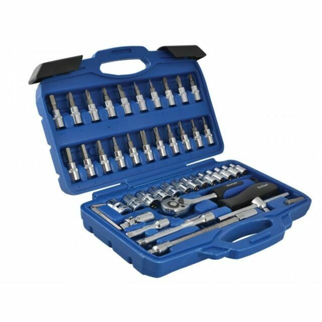 Blue Spot Tools 46 Piece 1/4'' Metric Socket Ratchet Bit Set 4 - 14mm 01530