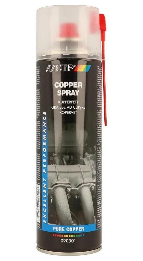 Motip Copper Spray Grease, 500ml, Pure Copper Grease  - M090301