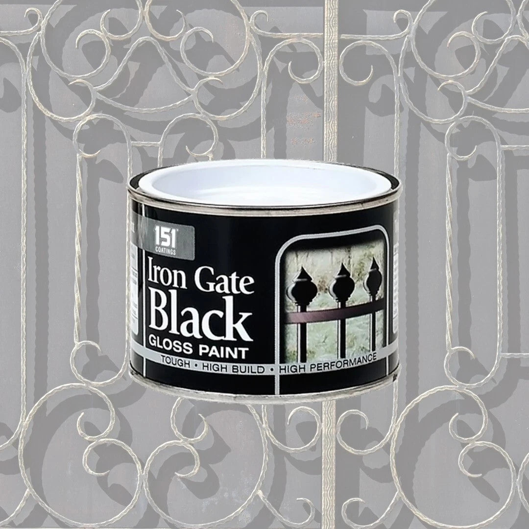 151 Coatings High Performance Iron Gate Black Gloss Paint 180ML