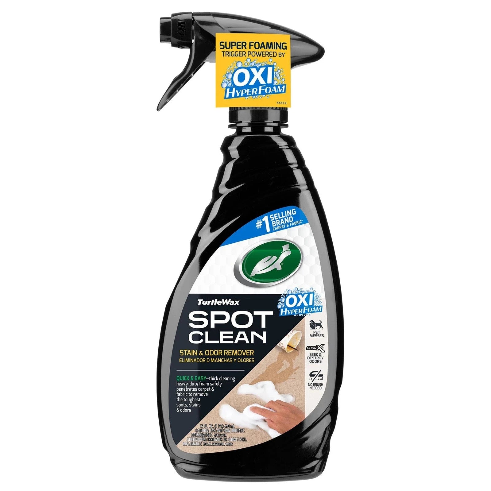 Turtle Wax Spot Clean 500ml, stain & Odor Remover for Carpets & Fabric