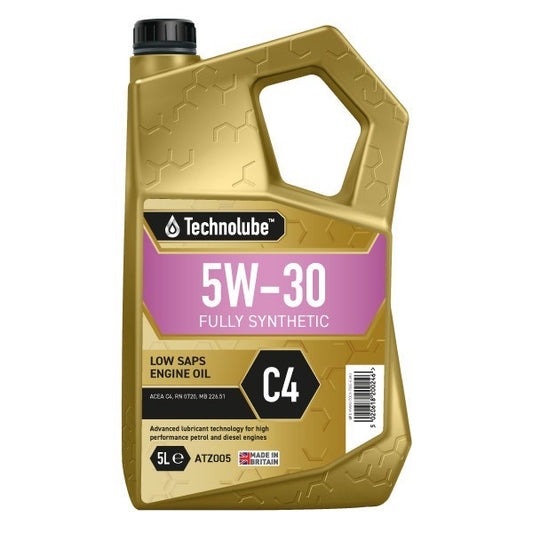 Technolube Fully Synthetic 5W-30 C4 Engine Oil, Low SAPS - 5L ATZ005