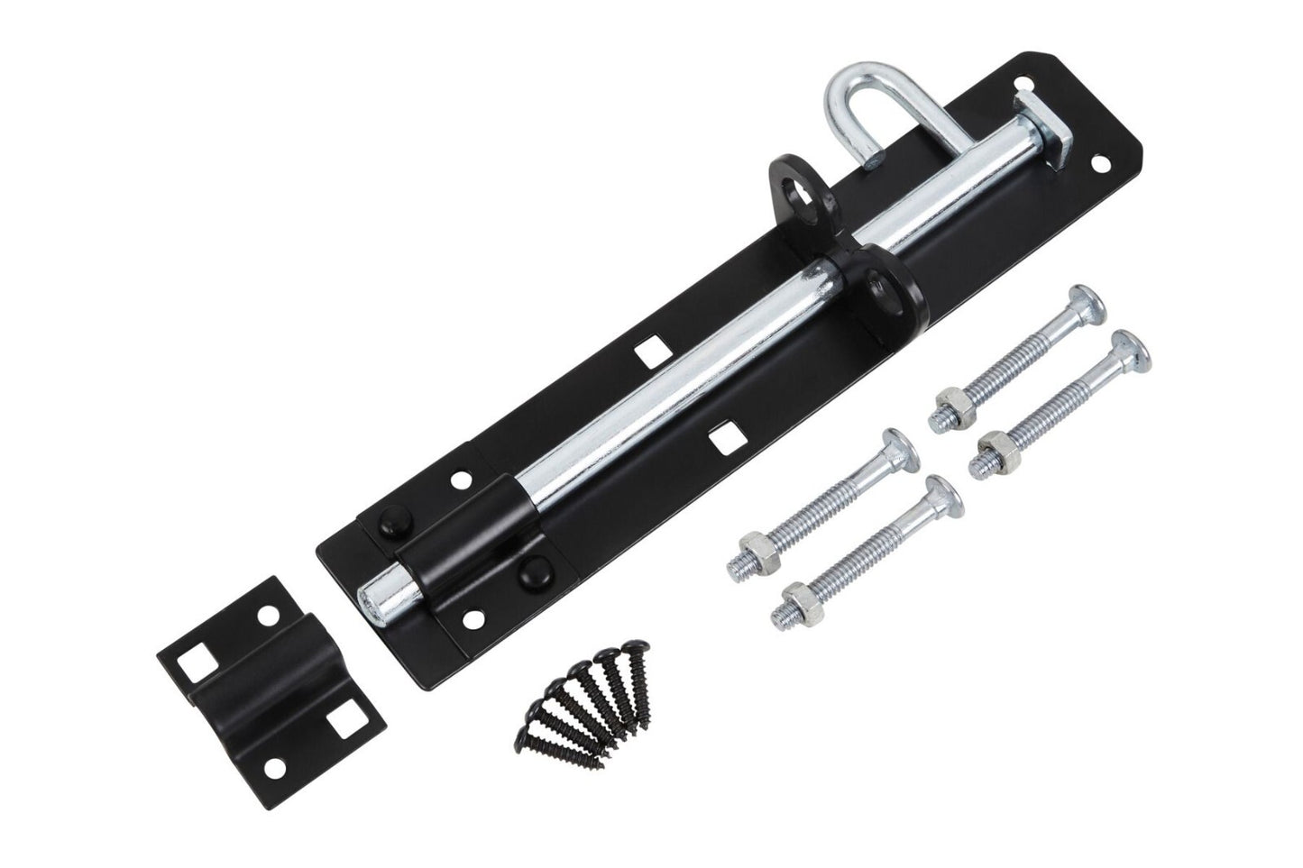 Blue Spot Tools Ironmongery 200mm Black Powder Coated Brenton Bolt bsp78012