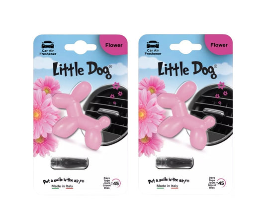2x Little Joe - Little Dog Car Vent Air Freshener Flower