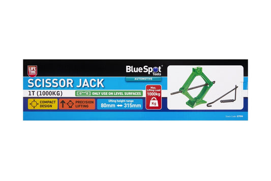 BlueSpot Scissor Jack 1 Ton Tonne 1000kg  Wind Up Vehicle Lift bsp07994